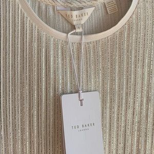 Ted Baker Metallic Fitted Tee — New with Tags
